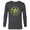 Charcoal Heather, variant on 85th Anniversary We Are Groot Captain Marvel Logo - Long Sleeve T-Shirt for Men - Customized-Navy