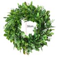 thumbnail image 2 of Walbest 11.81" Artificial Buxus Sinica Wreath Garland Home Door Hanging Decor Headwear, Porch Farmhouse Patio Garden Festival Celebration Window Party Decor Home Décor, 2 of 7
