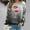Grey, variant on Tetras Plus Size Tops for Women,Fashion Women's Casual Long Sleeve Round Neck Printed Ladies Hoodless Sweatshirt,Tops Blouse