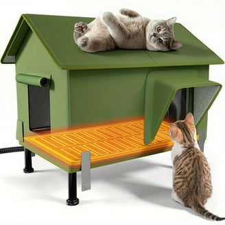 24-Inch Outdoor Cat House & Rabbit Hutch - Weatherproof Small Animal Shelter 24-Inch Outdoor Cat House & Rabbit Hutch - Weatherproof Small Animal Shelter