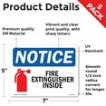 thumbnail image 2 of Fire Extinguisher Inside With Symbol OSHA Notice Vinyl Decal Label 7 Inch x 5 Inch - 5 Pack, 2 of 6