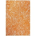 thumbnail image 1 of homeroots outdoor 384592 8’ x 11’ Orange Zebra Pattern Indoor Outdoor Area Rug, 1 of 1