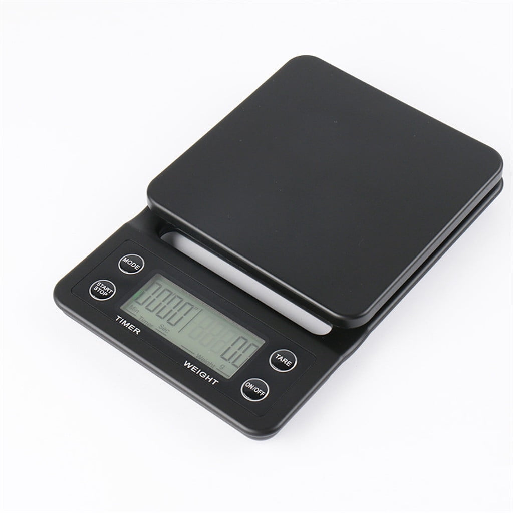 Digital Coffee Scale for Kitchen, Electronic Timing Scale 5000g/0.1g, Mini Baking Scale with LCD Backlight