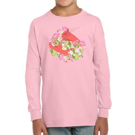 

Cute Pink Cat W Flowers Long Sleeve Toddler -Image by Shutterstock 2 Toddler