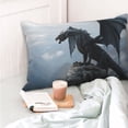 thumbnail image 4 of Salouo Valley Gray Dragon Pattern Pillow Cases,1PC Pillow Covers with Envelope Closure Decorative Pillow Case for Bed Couch,Pillows Not Included-16"x24", 4 of 6