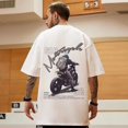 thumbnail image 2 of Camiseta de manga corta con estampado de motocicleta vintage americana para hombre, camiseta de algodón de verano con cuello redondo, ropa de calle de moda, camisetas casuales góticas Y2K, 2 of 5