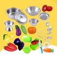 thumbnail image 3 of Cocina para niños, juego de simulación, juego de cocina con ollas y sartenes, utensilios de cocina 25 piezas, 3 of 9