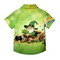 thumbnail image 4 of Blusa y camisa de manga corta con cuello vuelto, moderna e informal, con estampado del Día de San Patricio, con bolsillo, para uniforme escolar, para niños y niñas de 2 a 15 años., 4 of 7