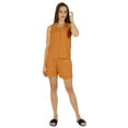 thumbnail image 5 of Bimba Solid Schiffli Top & Short Nightwear Set For Womens Casual 2 pcs Sexy Lounge Sleepwear Set, 5 of 7