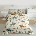 thumbnail image 2 of Homewish Vintage Cowgirl Cowboy Queen Comforter Set for Kids, Rustic Farmhouse Bedding Sets, Western Horse Animal Reversible Bedding Comforter Set, Lightweight Room Decor, 3-Piece, 2 of 8
