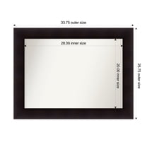 Amanti Art Custom Wall and Bathroom Mirror (25.75 x 33.75 in.), Portico Espresso Frame