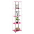 thumbnail image 3 of Pemberly Row No-Tools Five-Tier Tower with Pink Wood Frame Finish, 3 of 6