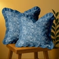 thumbnail image 1 of Ensemble de 2 Housses de Coussin en Sergé de Coton Vargottam - Imprimé Floral, 16x16 Housses de Coussin à Volants avec Fermeture Éclair Cachée, Imprimé Réversible, Décor Rustique de Ferme, 1 of 6
