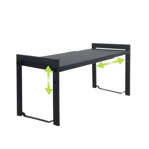 Estante de gabinete expandible de 13.8~26 pulgadas(L),organizador de estante de cocina apilable,estante de despensa de almacenamiento de encimeraestante de fregadero de metal duradero(negro)