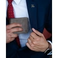 thumbnail image 5 of Serman Brands 2 ID Window Wallet for Men | RFID Blocking | Premium Full Grain Leather | Bifold Top Flip | Extra Capacity Travel Wallet | Slate Gray, 5 of 6
