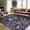Blue, variant on Funslane 2' x 6' Floral Runner Rug, Washable, Non-Slip, Low-Pile Soft Carpet, Non-Shedding & Stain-Resistant for Kitchen, Bedroom, Entryway, Blue