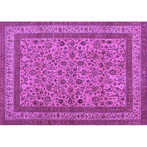 Ahgly Company Indoor Rectangle Persian Purple Traditional Area Rugs, 8' x 12'