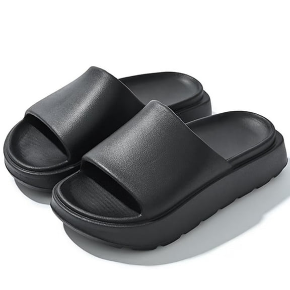 Erhuoxz Platform Sandals Women Feather Cloud Slippers Quick Drying Shower Slides for Bathroom