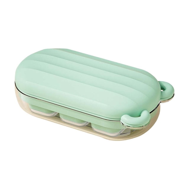 Cubitos de hielo para congelador, tapa para hielera doméstica, plástico apto para uso alimentario, diseño portátil de 2 niveles, para uso en oficina.