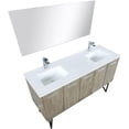 thumbnail image 5 of Lexora Home Lancy 60" Double Quartz Top Bathroom Vanity with Faucet and Mirror, 5 of 16