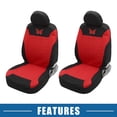 thumbnail image 6 of Unique Bargains 4Pcs Universal Washable Butterfly Car Seat Covers Kit Red, 6 of 7