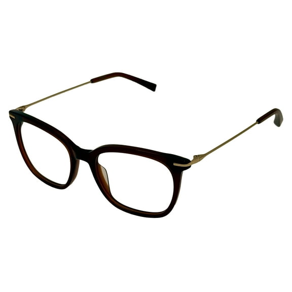 Jones New York Plastic Soft Square Eyeglass Frames, Brown, 49mm