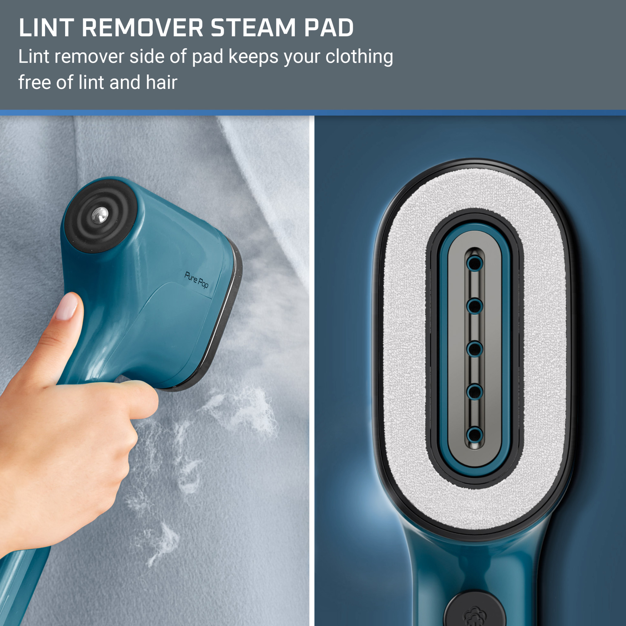 Rowenta PurePop Handheld Garment Steamer, Fast Heat Up, Travel Friendly, Blue