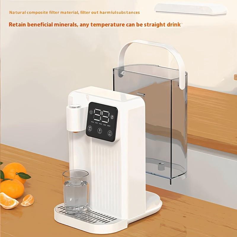 Desktop Instant Hot Water Dispenser - 3-Second Heating, Smart Child Lock, 13 Temp & 3 Flow Settings, LED Display, Detachable Handle, Gift