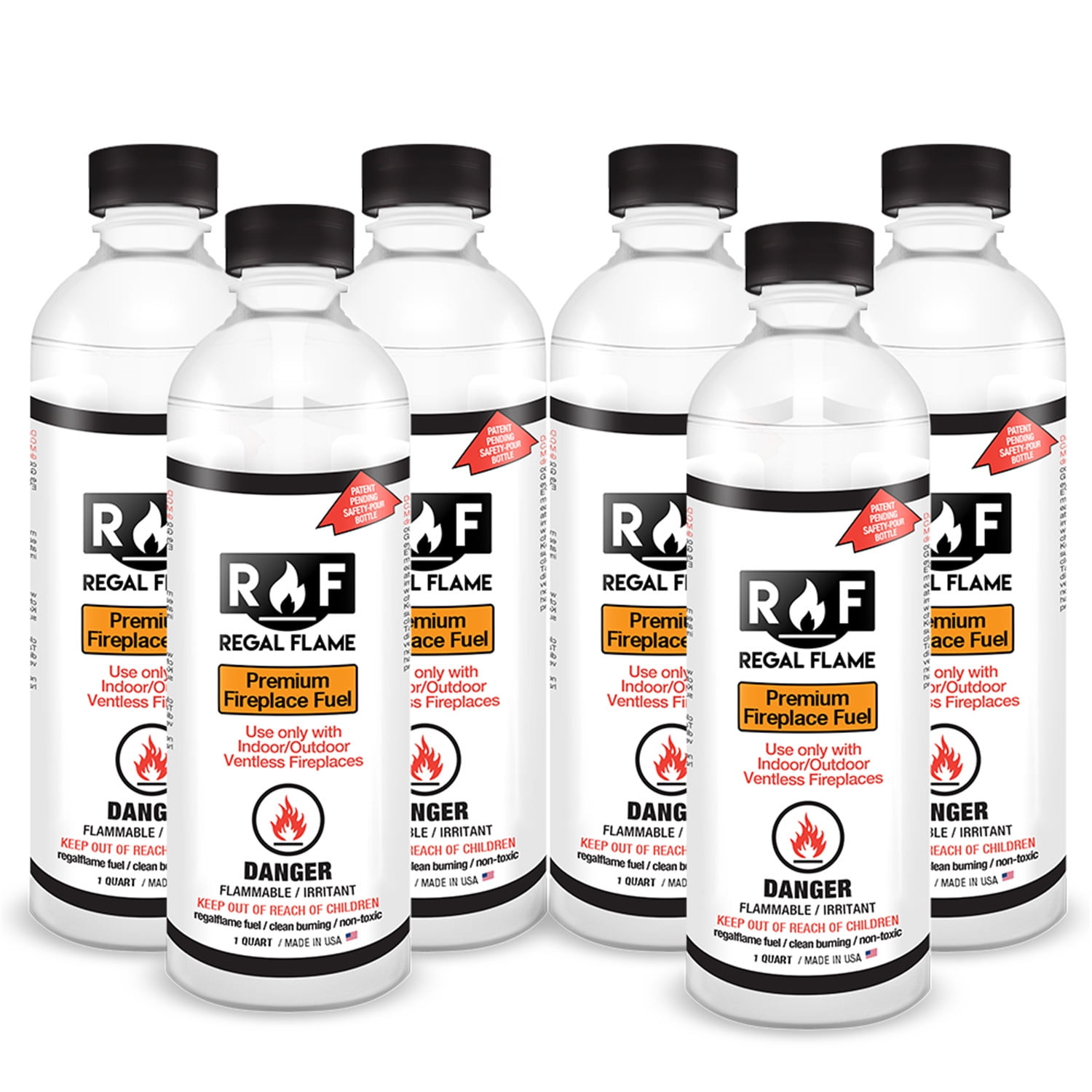 Regal Flame Premium Ventless Bio Ethanol Fireplace Fuel 6 Quart