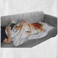 thumbnail image 6 of Bowling Party Soft Flannel Fleece Throw Blanket, Abstract Colorful Ball Crashing into Vivid Skittles Display, Cozy Plush for Indoor and Outdoor Use, 60" x 80", Red Orange White, by Ambesonne, 6 of 6