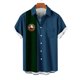 thumbnail image 4 of Mens Manga Corta Botón Abajo Camisas, Cuello de Vuelta Navidad Impresa Blusa, Top de Moda Casual, 4 of 4