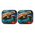 thumbnail image 7 of Windshield Sun Shade, Colorful Flower Sea Turtle Foldable Car Sun Shade Windshield for Front, 2 Pieces, 7 of 7