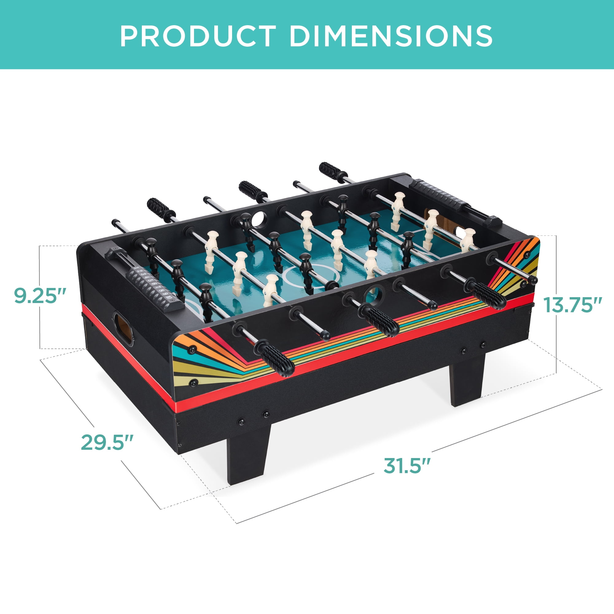 Best Choice Products 4-in-1 Multi Game Table, Childrens Arcade Set w/ Pool Billiards, Air Hockey, Foosball - Arcade
