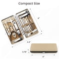 thumbnail image 7 of 19 PCS Nail Clippers Manicure Set, Stainless Steel Professional Grooming Pedicure Tool Kits with Portable Case, Khaki, 7 of 7