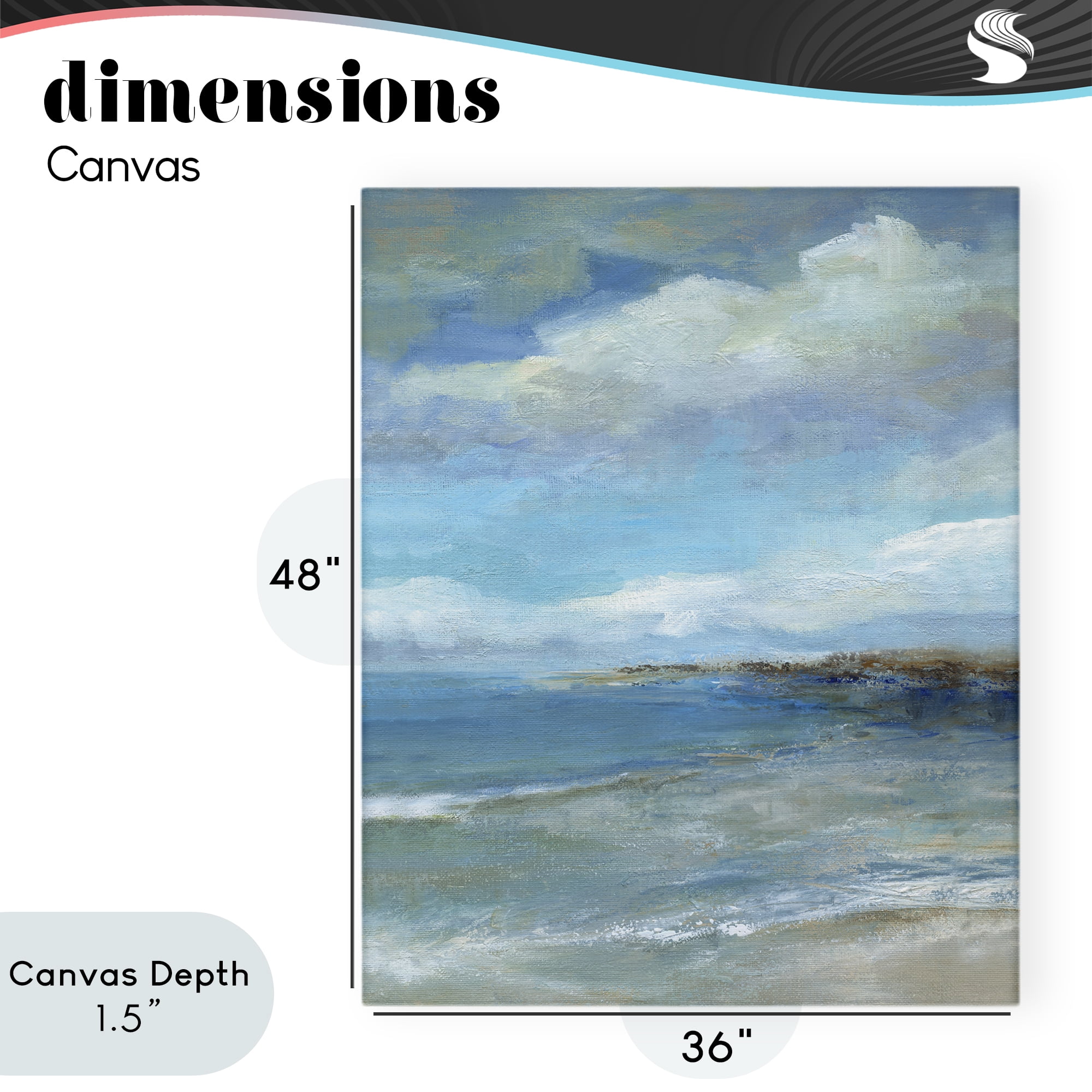 Stupell Industries Shore's Calm Breeze Canvas Wall Art, design by Carol Robinson