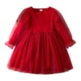 thumbnail image 2 of Vestido rojo navideño para niñas, falda tutú informal para fiestas, suministros para fiestas, cosplay 3 años, 2 of 9