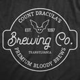 thumbnail image 2 of Womens Count Draculas Brewing Co T Shirt Funny Spooky Halloween Vampire Blood Tee for Ladies Womens Graphic Tees, 2 of 9