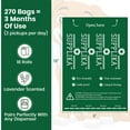 thumbnail image 3 of Supplika 270 Dog Poop Bags - Bio-degradable, Leak-Proof and Extra-Thick Pet Waste Bags for Big and Small Dogs - Lavender Scented - 270 Bags, 3 of 6