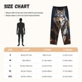 thumbnail image 2 of Salouo Oil Painting Tribal Wolf Print Women's Pajama Pants Casual Loose Sweatpants PJs Flowy Pants Drawstring Palazzo for Women Wide Leg Pants Lounge Pajama -XX-Large, 2 of 8
