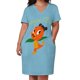 thumbnail image 2 of Vestido holgado con orejas de pájaro naranja para mujer vestido elegante de lujo ropa de verano, 2 of 6