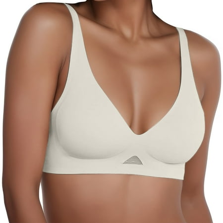 Mepaouo Minimizer Bras for Women Comfort Breathable Wireless Bras Full Support Sexy Loose Lace Bra