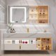 thumbnail image 1 of New Light Luxury Slate Bathroom Cabinet Intelligent Induction Double Washbasin Full Sets Solid Wood Furniture Custom Wash Table My Lux Decor Round, 1 of 6