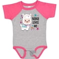 thumbnail image 3 of Inktastic Nana Loves Me Cute and Happy Llama Boys or Girls Baby Bodysuit, 3 of 5