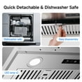 thumbnail image 5 of Aobosi 30" Range Hood, 900 CFM Under Cabinet Vent Hood, Stainless Steel Exhaust Fan with Gesture & Remote Control, Time Setting, LED Lights, 5 of 12