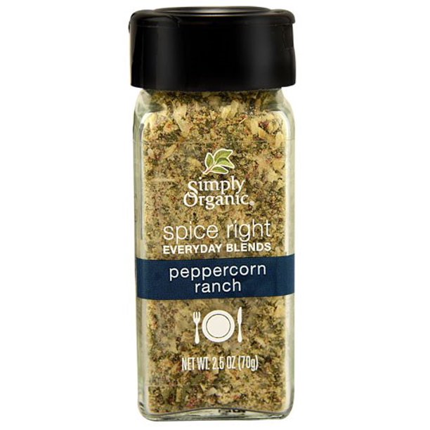 Simply Organic Spice Right Everyday Blends, Peppercorn Ranch, 2.5 Oz