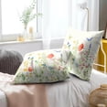 thumbnail image 4 of Spring Flowers Throw Pillow Cover 16x16 Inch Pack of 2 Spring/Summer Flowers Cushion Pillow Case Square Cotton Butterfly Floral Pillowcase for Holiday Party Bed Sofa Home Car Bedroom Outdoor, 4 of 6
