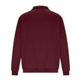 thumbnail image 5 of Sweatshirts for Men 2025 Fall Winter Long Sleeve Lined Quarter Zipper Stand Collar Sweatshirt Pullover Tops, 5 of 7