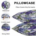 thumbnail image 5 of Lumbar Pillow Covers 20x12 Inch Set of 2, Spring Flowers Waterproof Outdoor Pillow Covers, Purple Hydrangea Orchid Floral Country Decorative Cushion Pillowcases for Couch, Sofa, Bed, Garden, Patio, 5 of 9