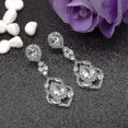 thumbnail image 4 of Pendientes de plata 925 con cristales de circonita cúbica y colgantes largos, 4 of 5