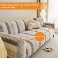 thumbnail image 5 of Eurhowing 1/2/3/4 Seater Sofa Cover, Fuzzy Plush Stretch Couch Slipcover, Non-Slip Shaggy Fleece Furniture Saver Protector for Living Room, Gray, 5 of 8